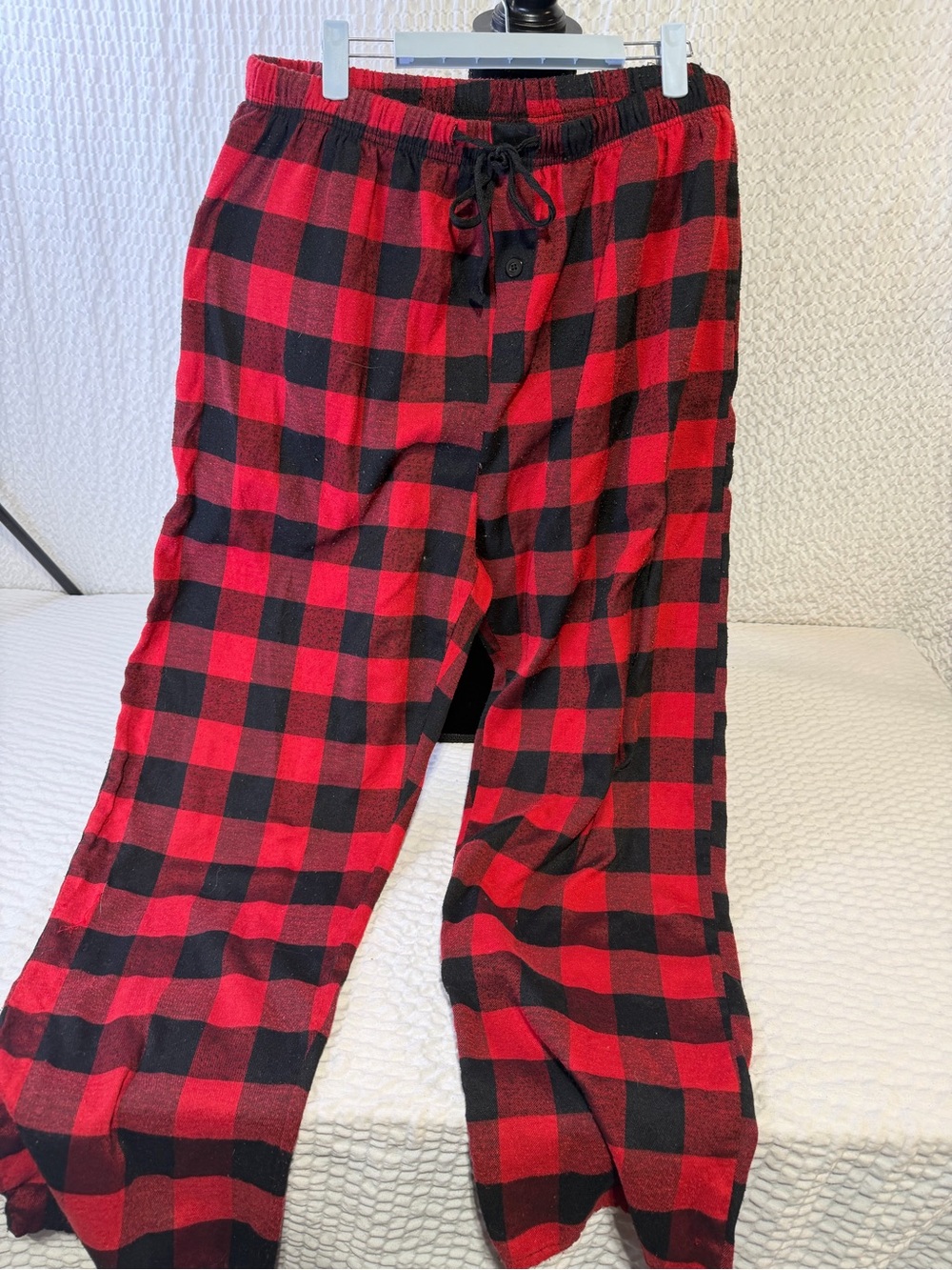 Red and Black Buffalo Plaid Men's Lounge Pants